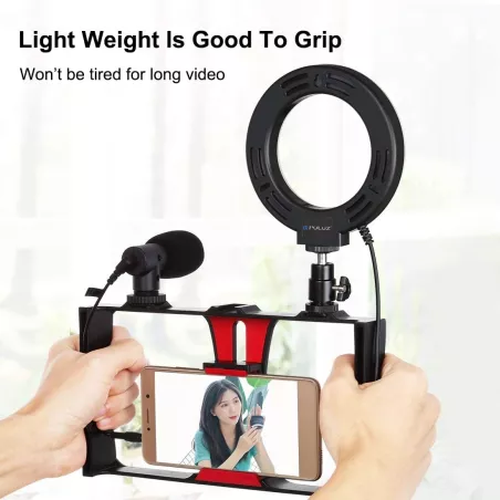 Kit Vidéo Smartphone PULUZ: Créez des Vidéos Pro Facilement! Lumière LED, Micro, Trépied
